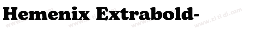Hemenix Extrabold字体转换